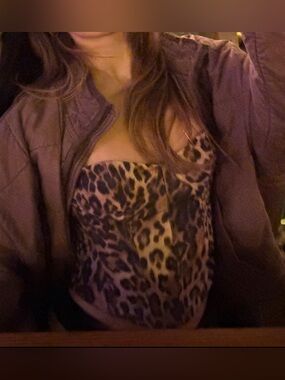 WhiteFox In The Morning Bustier Cheetah XS Night out Top